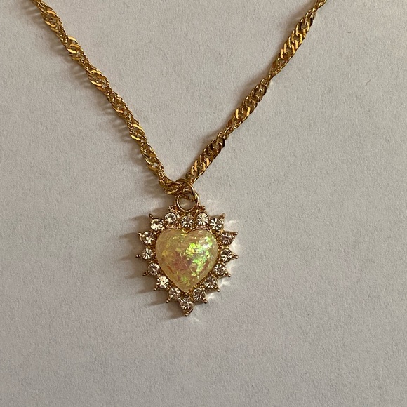Gold Heart Pendant Necklace - Picture 2 of 2